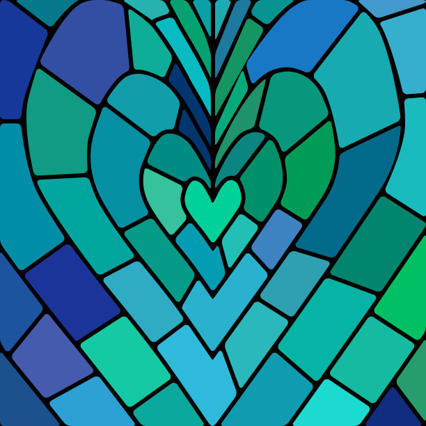 摘要矢量彩色玻璃马赛克背景图片下载