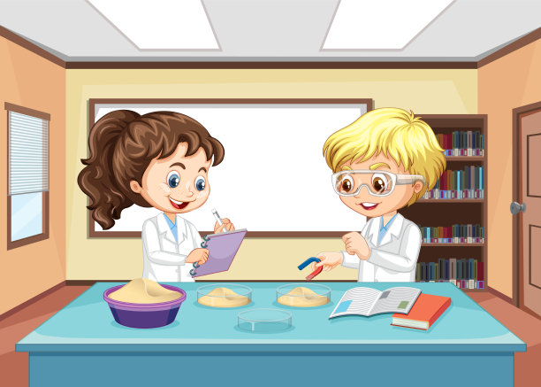 做科学实验的科学家小孩图片下载