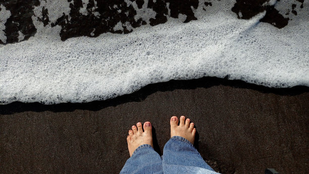 脚和海洋图片下载