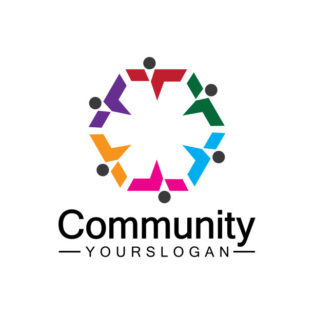 社区标志设计模板为团队或图片下载