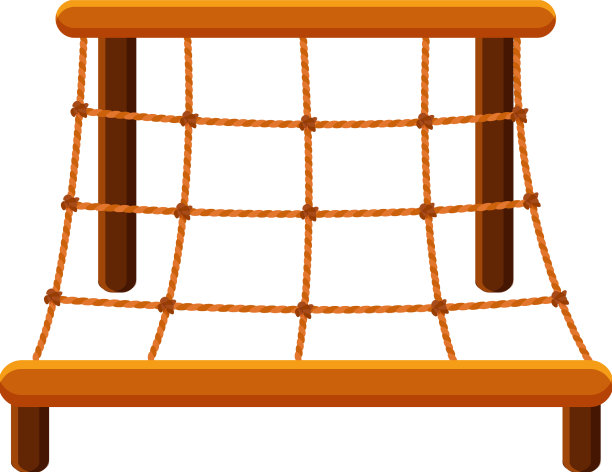 一个爬梯绳墙网操场图片下载