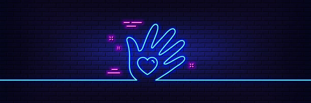 社会责任线icon手与心图片下载