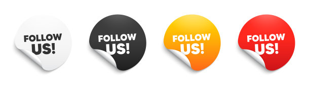 跟踪我们的文字特别报价标志圆贴纸图片下载