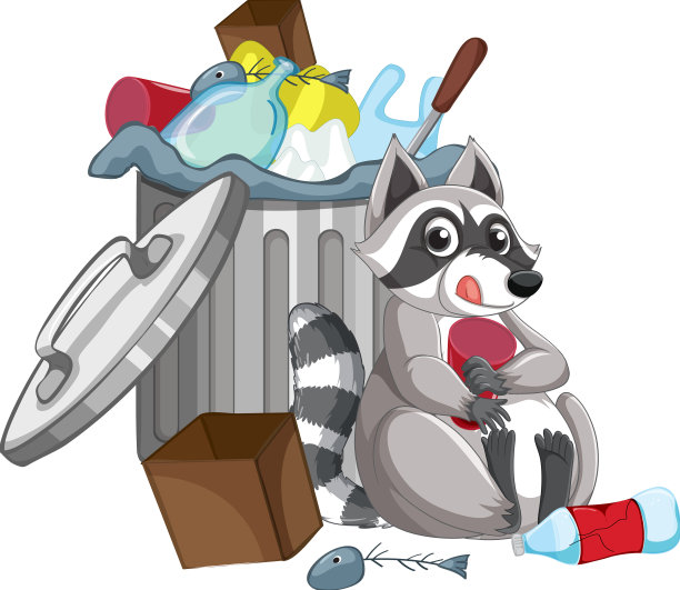 满是脏袋子和塑料的垃圾桶图片下载