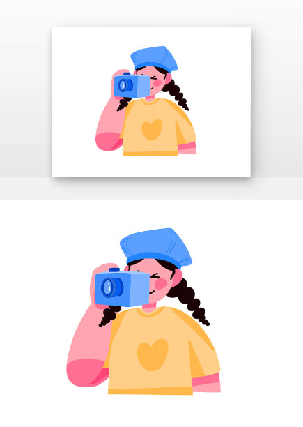 手绘摄影日摄影师摄影图片下载