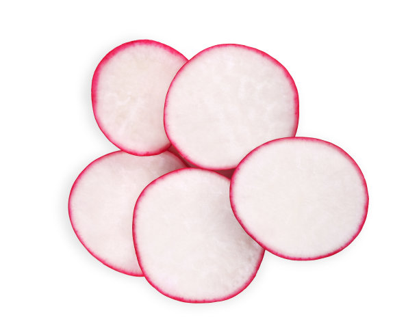 萝卜片，孤立在白色图片下载