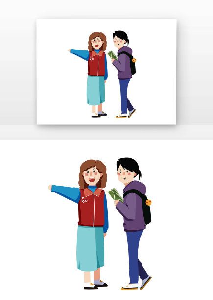 志愿者帮忙录人指路图片下载