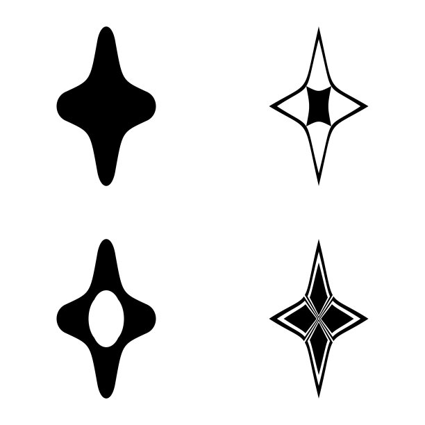 菱形星3平图标设置孤立在白色图片下载