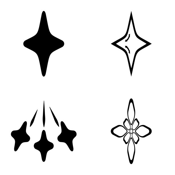 菱形星3平图标设置孤立在白色图片下载