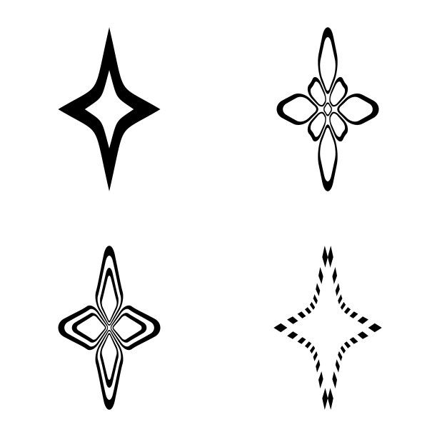 菱形星3平图标设置孤立在白色图片下载