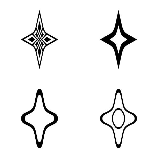 菱形星3平图标设置孤立在白色图片下载