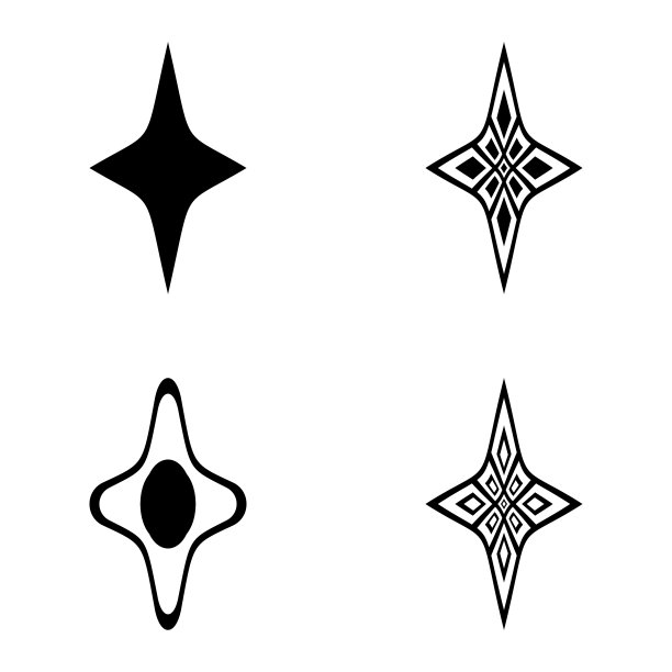 菱形星3平图标设置孤立在白色图片下载