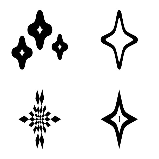 菱形星3平图标设置孤立在白色图片下载