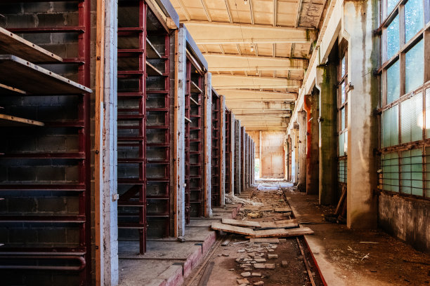 旧破空弃工业建筑内部图片下载