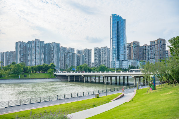 阳光河桥与金融城图片下载