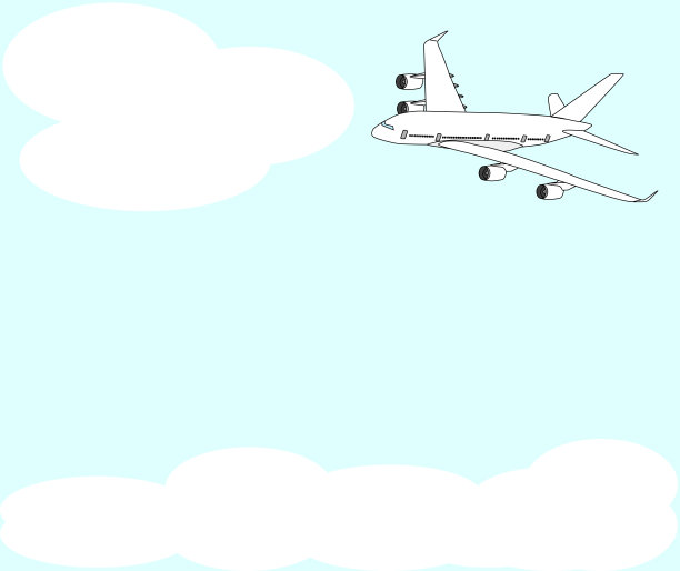 飞机飞行的可爱插图图片下载