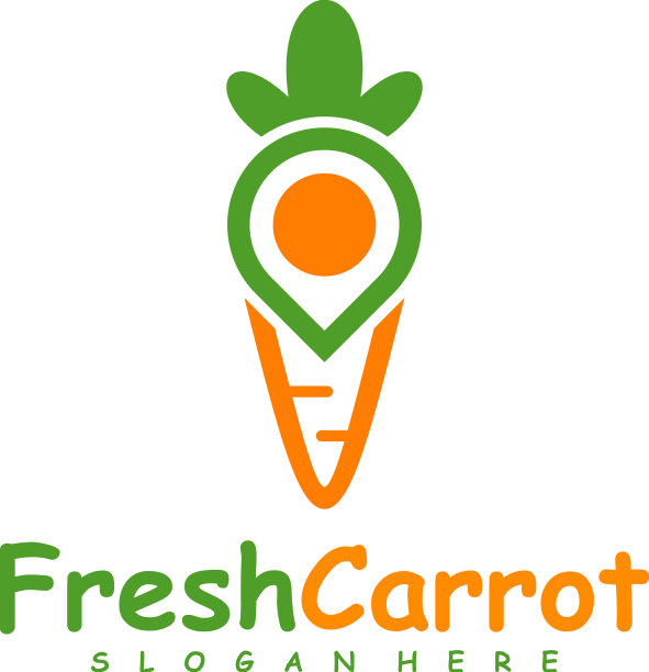 胡萝卜点logo设计创意胡萝卜logo图片下载