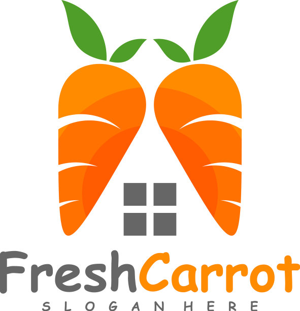 胡萝卜屋logo设计创意胡萝卜logo图片下载