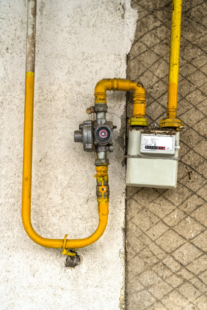 房屋外的城市天然气表图片下载