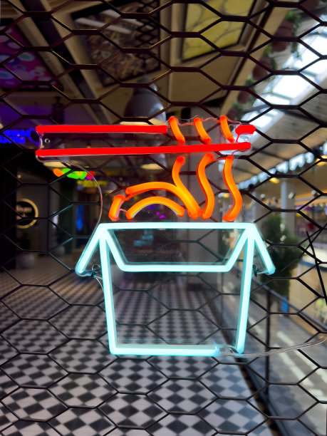 霓虹灯头标志图片下载