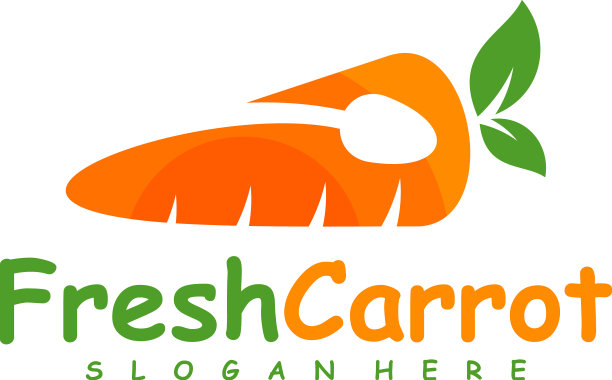 美食胡萝卜logo设计创意胡萝卜logo图片下载