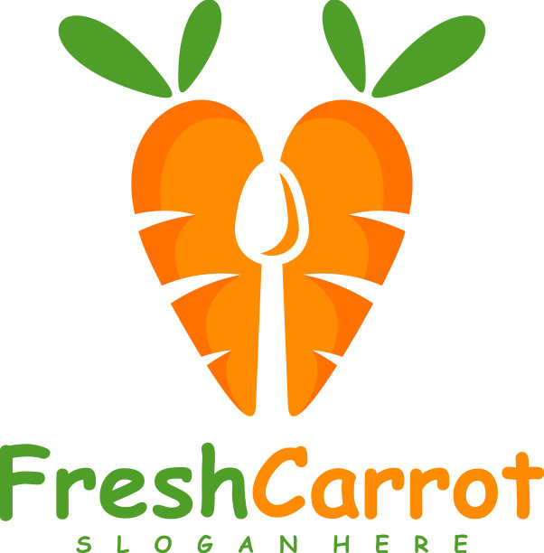 美食胡萝卜logo设计创意胡萝卜logo图片下载