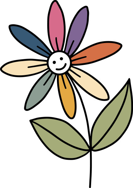 花笑着在60年代的复古风格图片下载