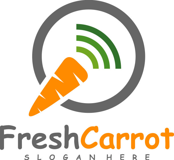 聪明的胡萝卜标志设计创意胡萝卜标志图片下载