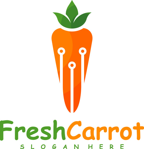 科技胡萝卜标志设计创意胡萝卜标志图片下载