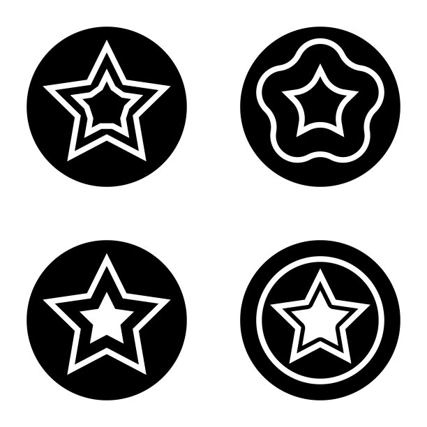 Stars1sg平面图标被隔离在白色上图片下载