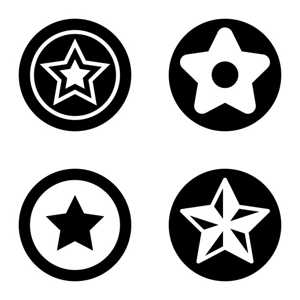Stars1sg平面图标被隔离在白色上图片下载