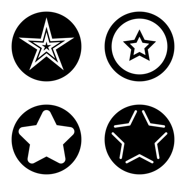 Stars1sg平面图标被隔离在白色上图片下载
