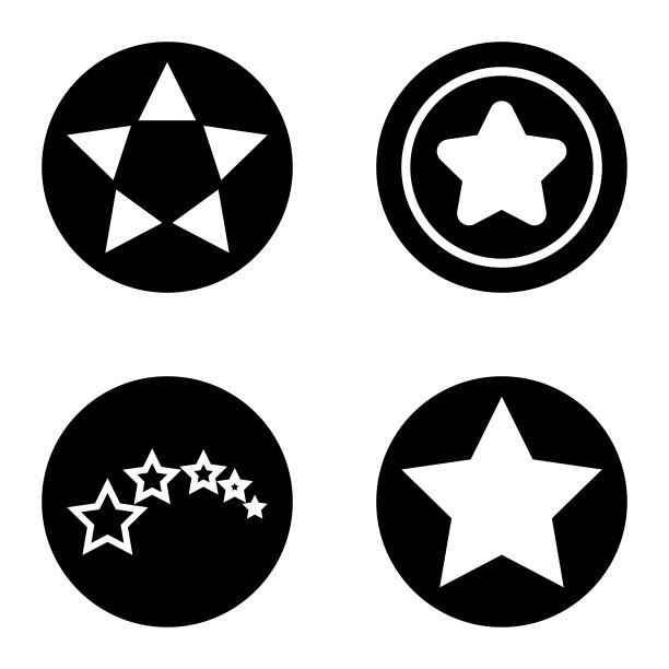 Stars1sg平面图标被隔离在白色上图片下载