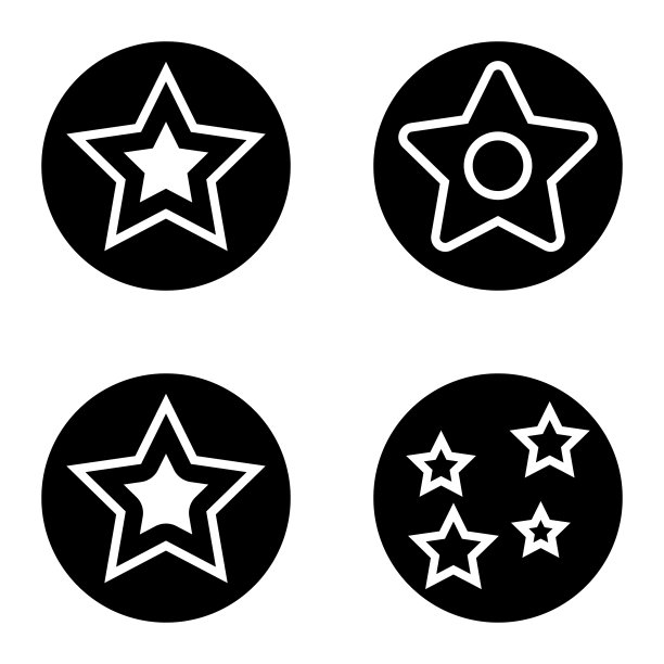 Stars1sg平面图标被隔离在白色上图片下载