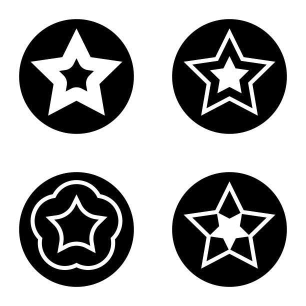 Stars1sg平面图标被隔离在白色上图片下载