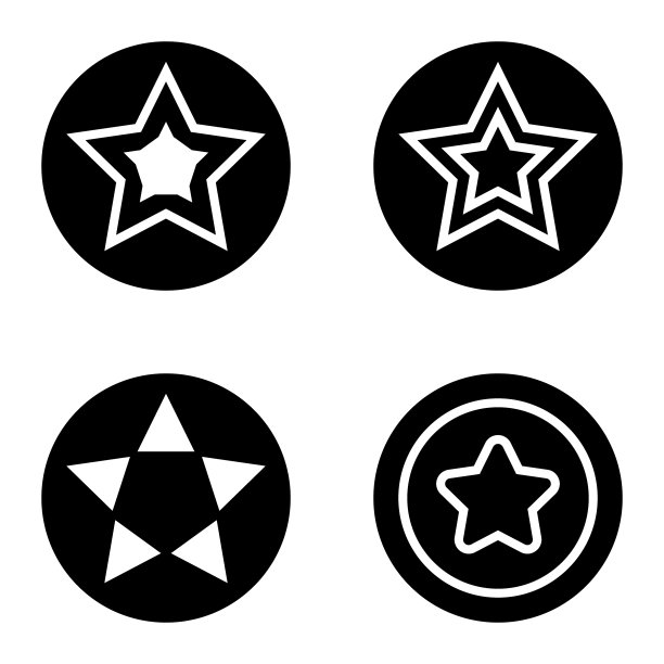 Stars1sg平面图标被隔离在白色上图片下载