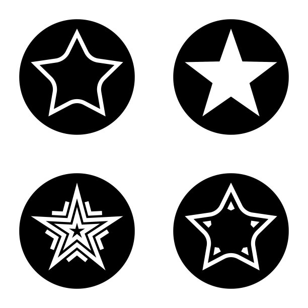 Stars1sg平面图标被隔离在白色上图片下载