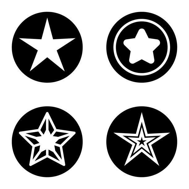 Stars1sg平面图标被隔离在白色上图片下载