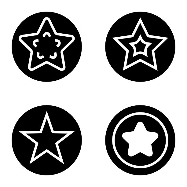 Stars1sg平面图标被隔离在白色上图片下载