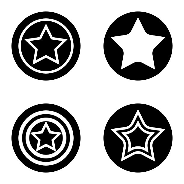 Stars1sg平面图标被隔离在白色上图片下载