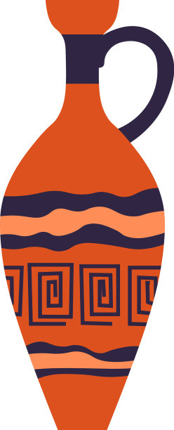 罗马或希腊双耳罐古代花瓶装饰图片下载