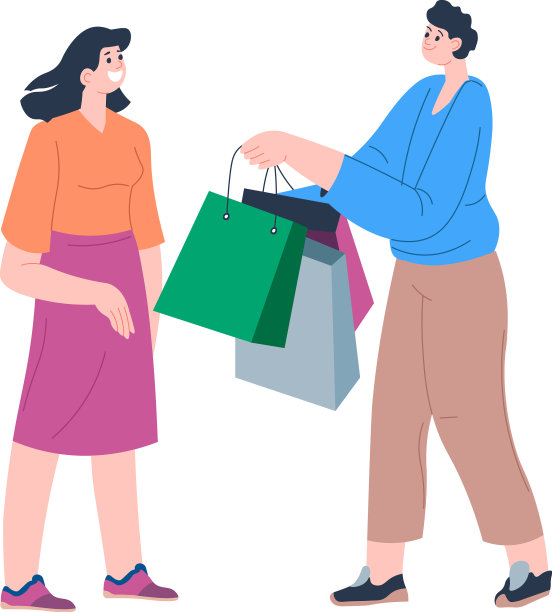 在商场或市场购物时带着包图片下载