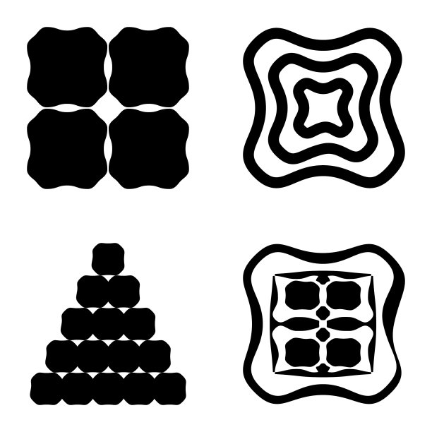 Square3平面图标被隔离在白色背景上图片下载