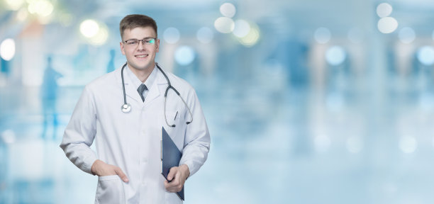 医务人员在眼镜架。图片下载