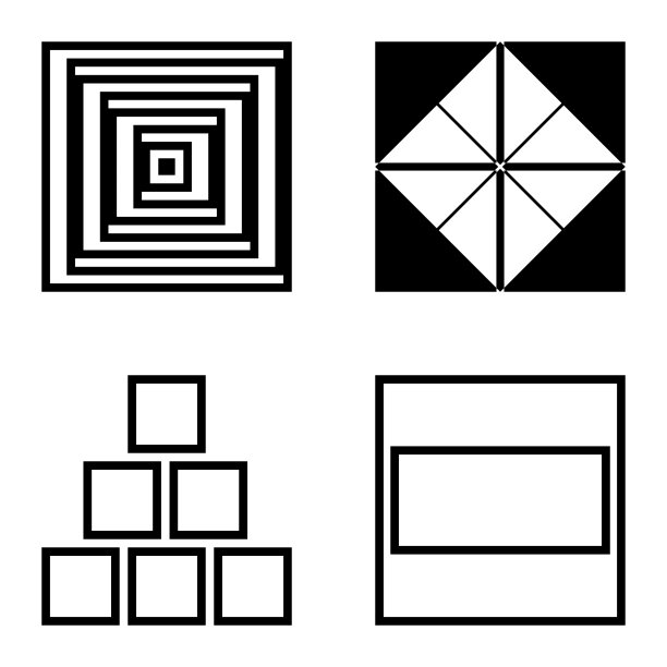 Square2平面图标被隔离在白色背景上图片下载