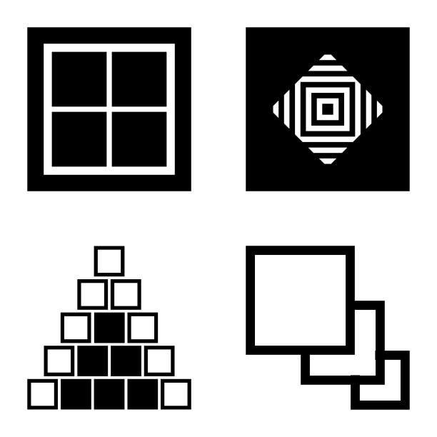 Square2平面图标被隔离在白色背景上图片下载