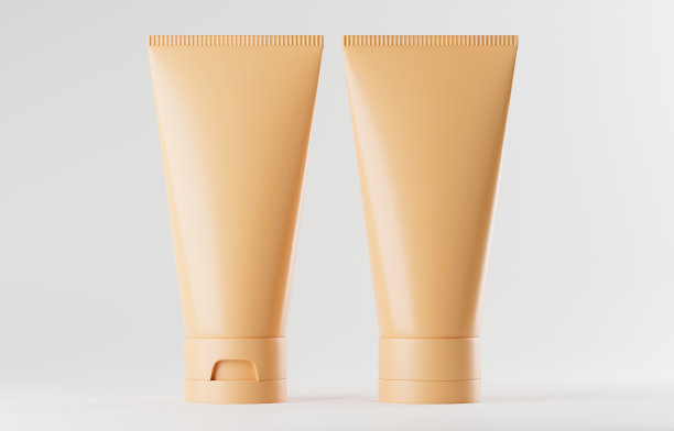 3 d演示。各种风格的化妆面霜模型图片下载