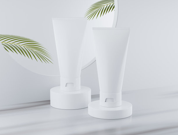 3 d演示。各种风格的化妆面霜模型图片下载