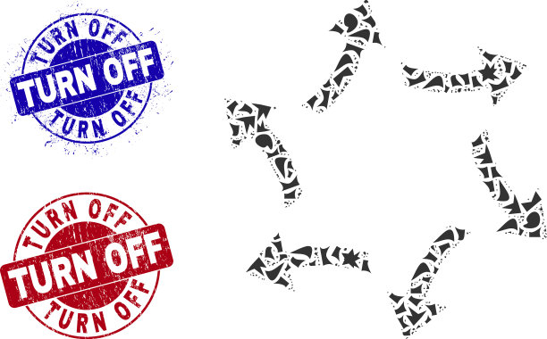 离心式箭头碎片马赛克关闭图片下载