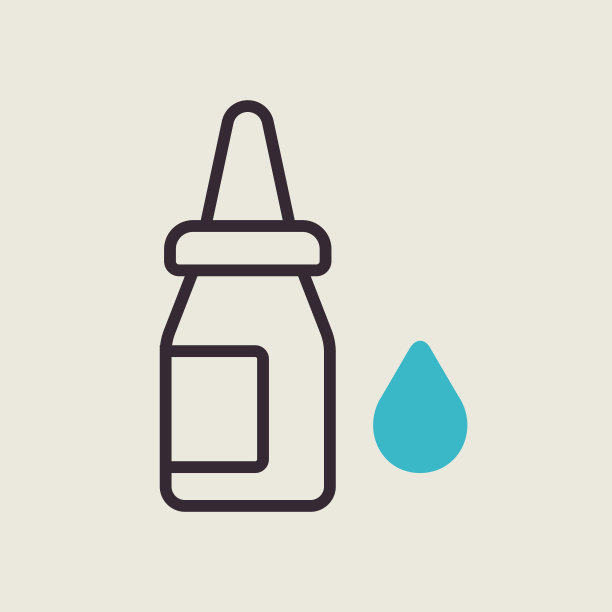 滴眼液矢量图标。鼻滴图片下载